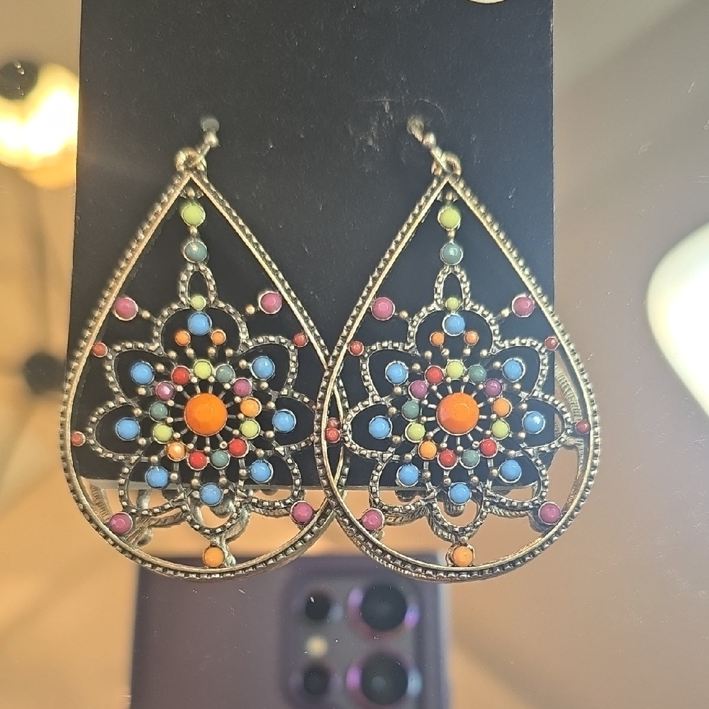 Colorful Teardrop Earrings